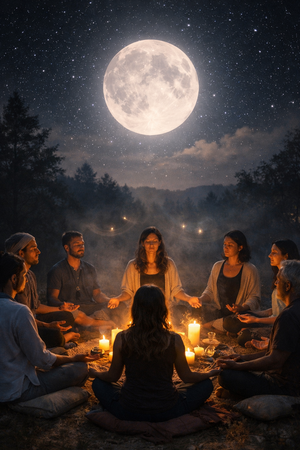 Group Meditation During Full Moon